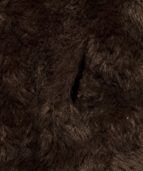 Women's Semitic Fur Half Coat Brown