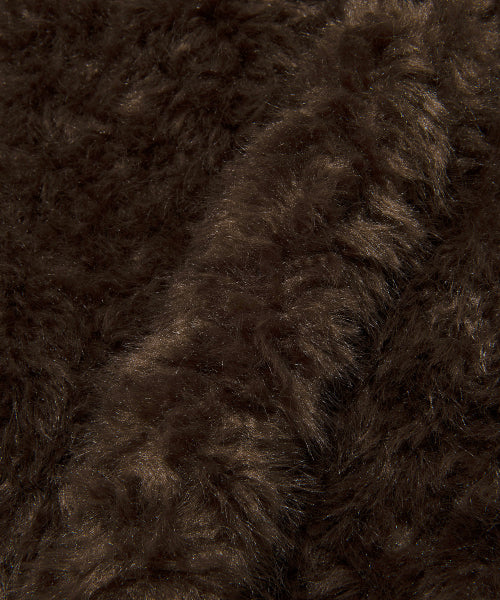 Women's Semitic Fur Half Coat Brown