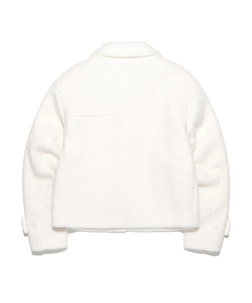 Women's Teddy Duffle Short Coat Ivory