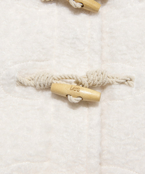 Women's Teddy Duffle Short Coat Ivory