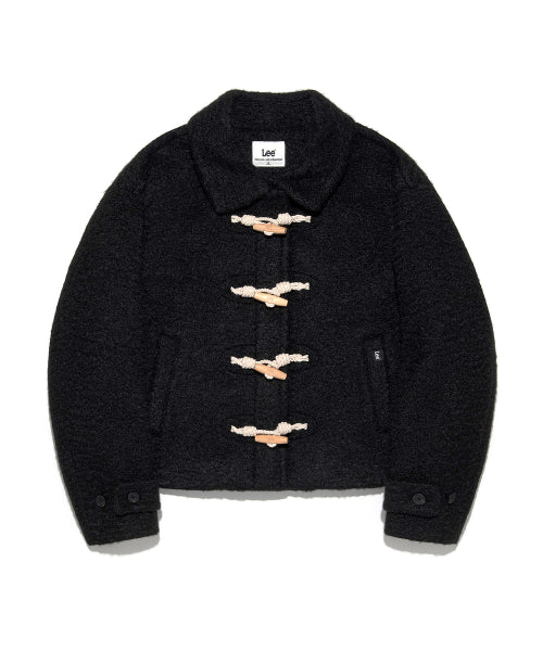 Women's Teddy Duffle Short Coat Black