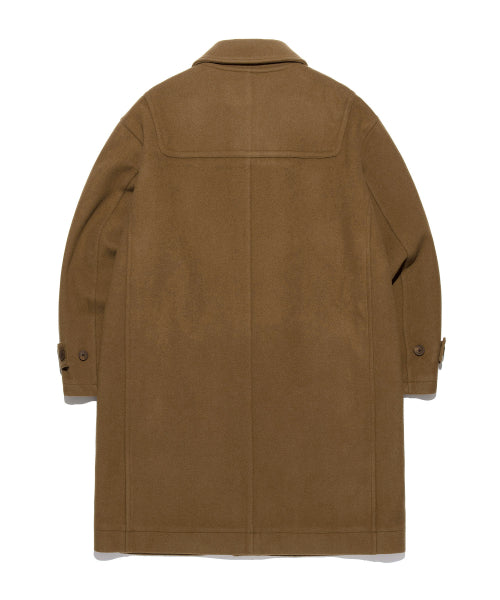 wool blend long duffel coat camel