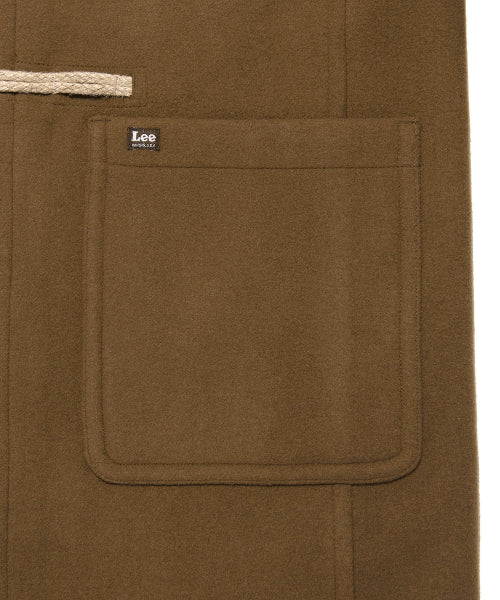 wool blend long duffel coat camel