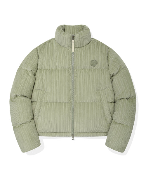 Women's corduroy short-down jumper mint