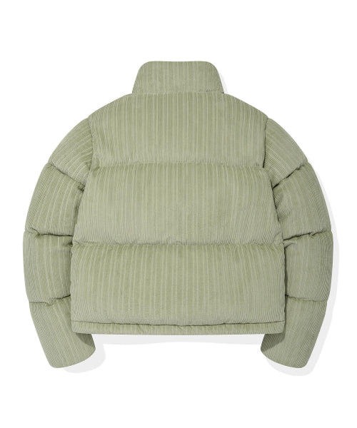 Women's corduroy short-down jumper mint