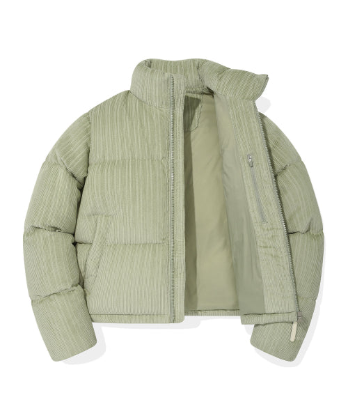 Women's corduroy short-down jumper mint