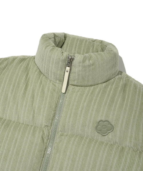 Women's corduroy short-down jumper mint