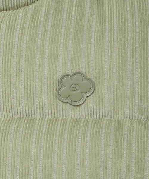 Women's corduroy short-down jumper mint