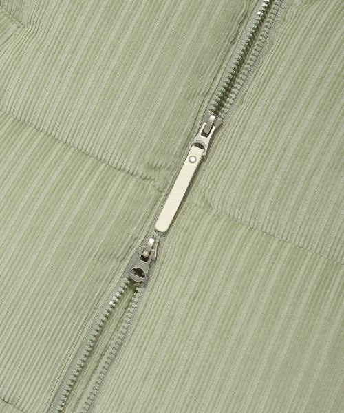 Women's corduroy short-down jumper mint