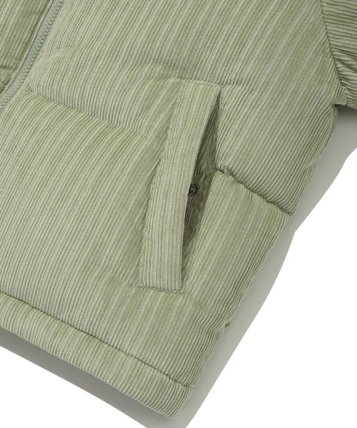 Women's corduroy short-down jumper mint