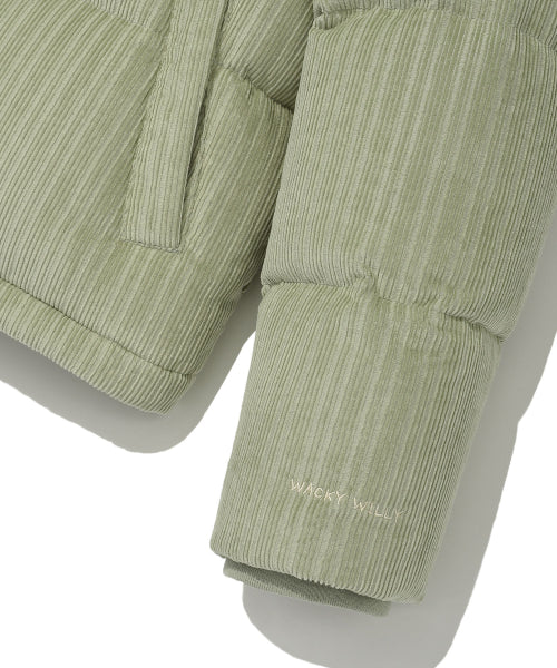 Women's corduroy short-down jumper mint