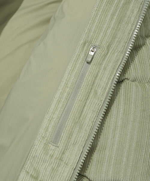 Women's corduroy short-down jumper mint