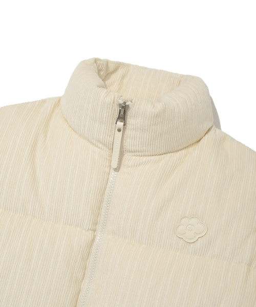 Women's Corduroy Short-Down Jumper Cream