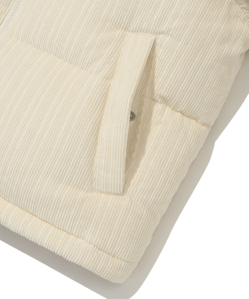 Women's Corduroy Short-Down Jumper Cream