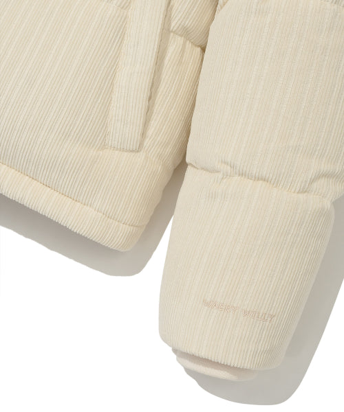 Women's Corduroy Short-Down Jumper Cream