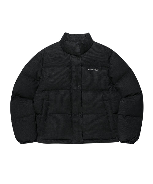 Women's denim like down jumper black