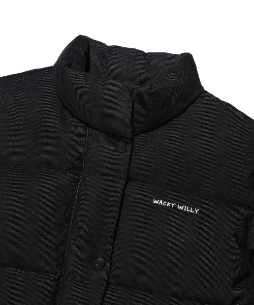 Women's denim like down jumper black