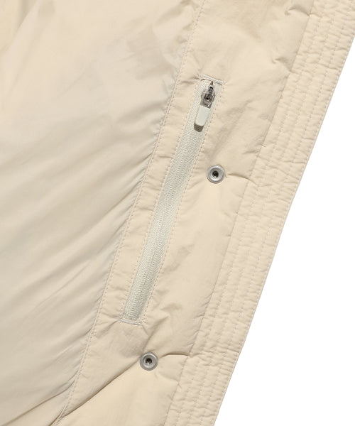 Women's Collar Color Short Down Jumper Beige