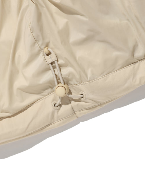 Women's Collar Color Short Down Jumper Beige