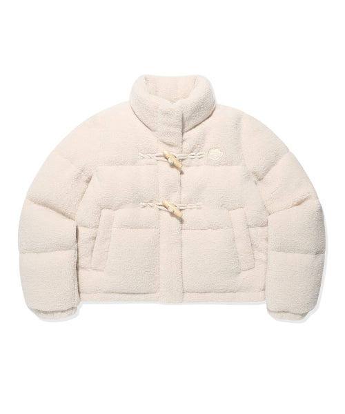 Women's fleece toggle short down cream