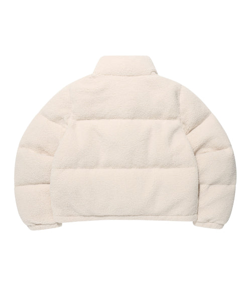 Women's fleece toggle short down cream