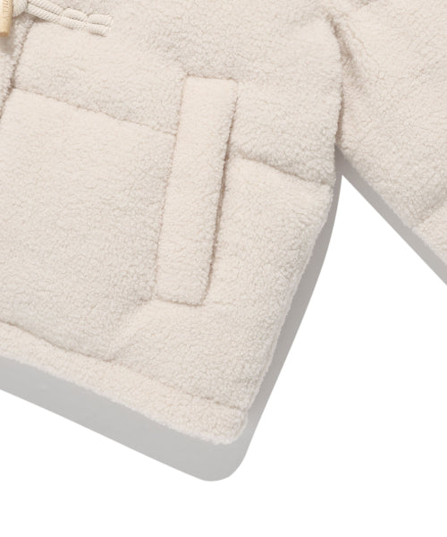 Women's fleece toggle short down cream