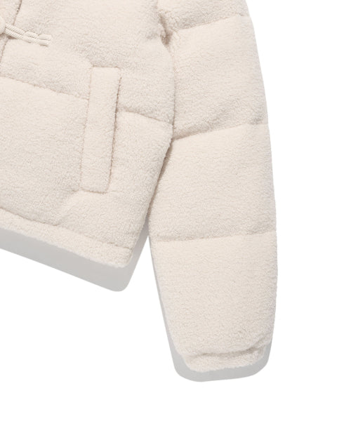 Women's fleece toggle short down cream