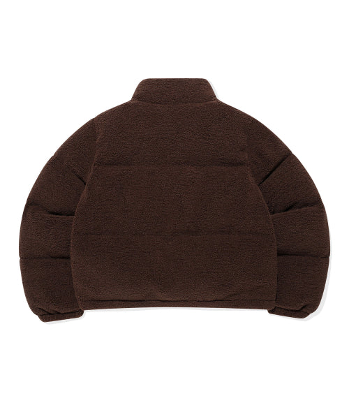Women's fleece toggle short down brown
