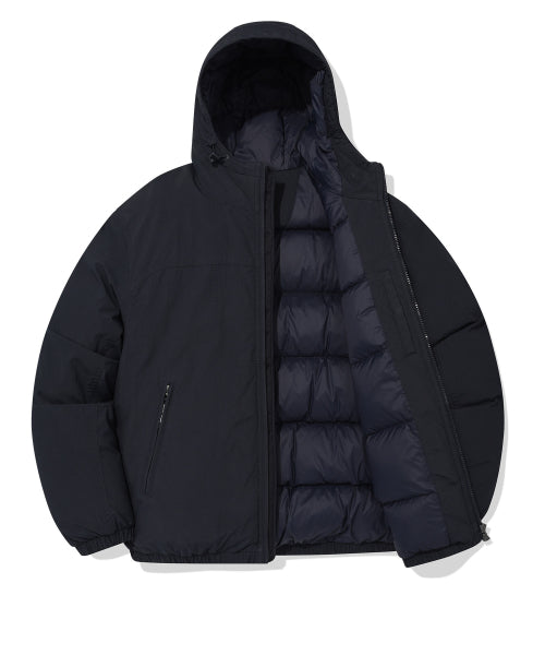 washed-down short puffer navy