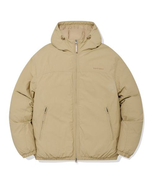 washed-down short puffer beige