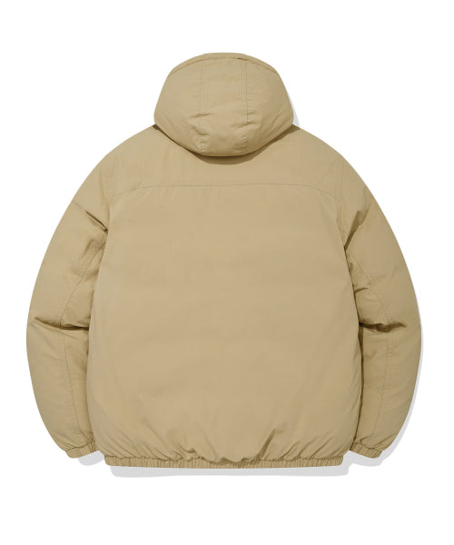 washed-down short puffer beige