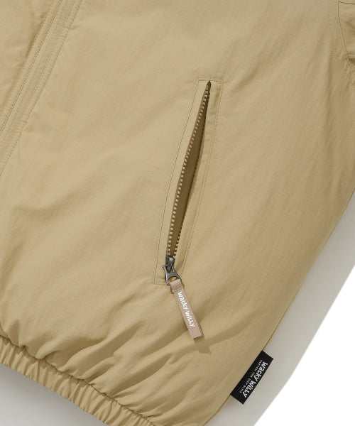 washed-down short puffer beige