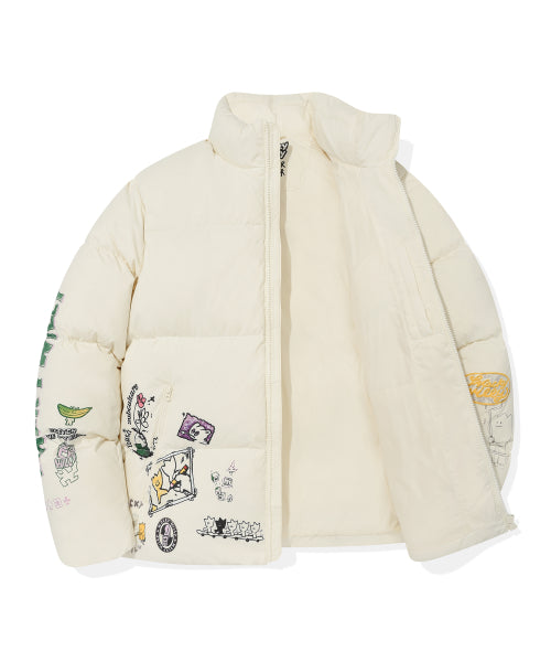 Kiki Graphic Down Short Puffer Cream