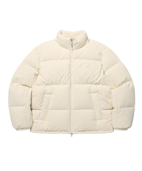 Corduroy down jumper cream