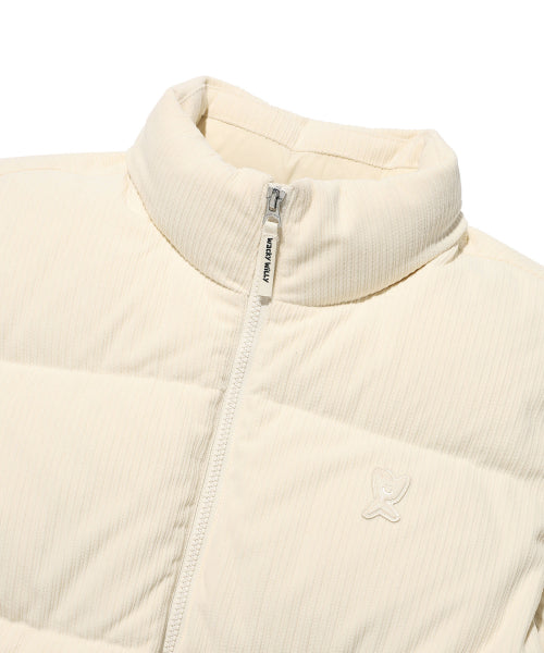 Corduroy down jumper cream