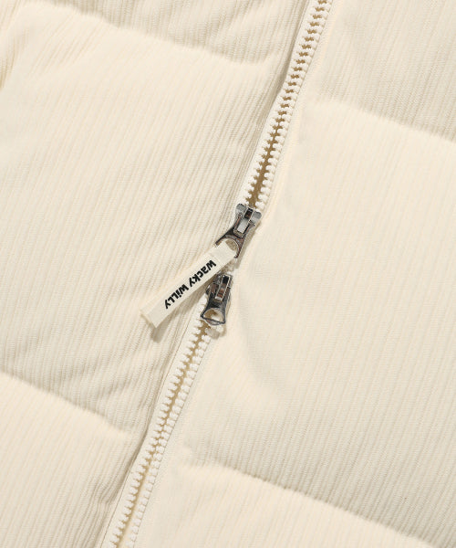 Corduroy down jumper cream