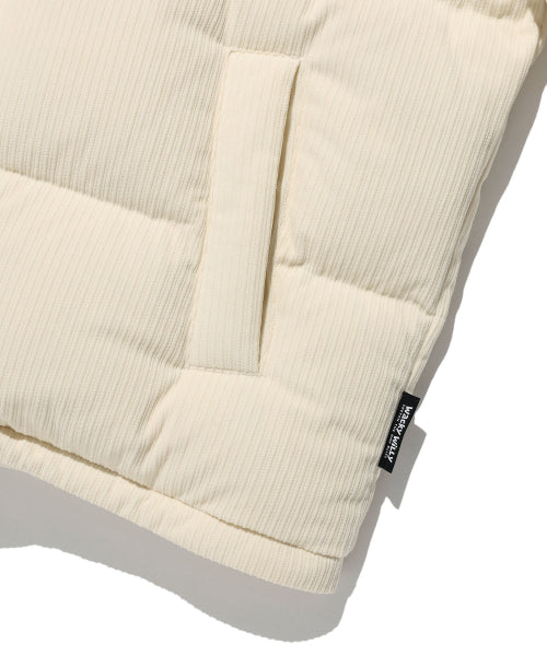 Corduroy down jumper cream