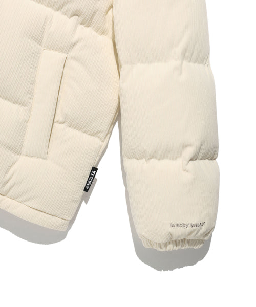 Corduroy down jumper cream