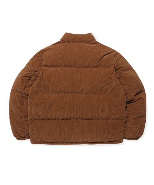 Corduroy down jumper brown