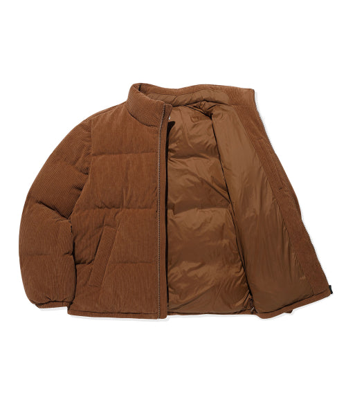 Corduroy down jumper brown