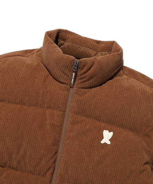 Corduroy down jumper brown