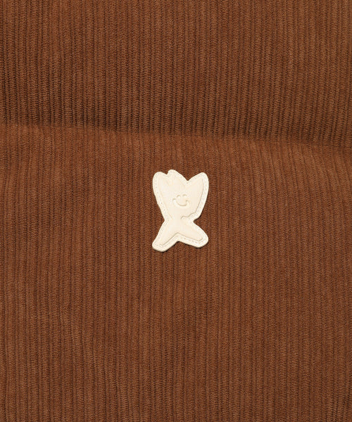 Corduroy down jumper brown