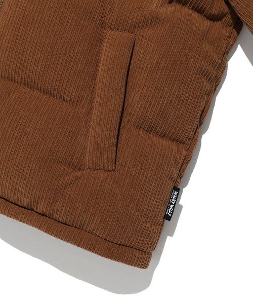 Corduroy down jumper brown