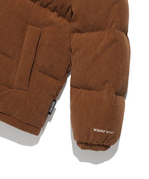 Corduroy down jumper brown