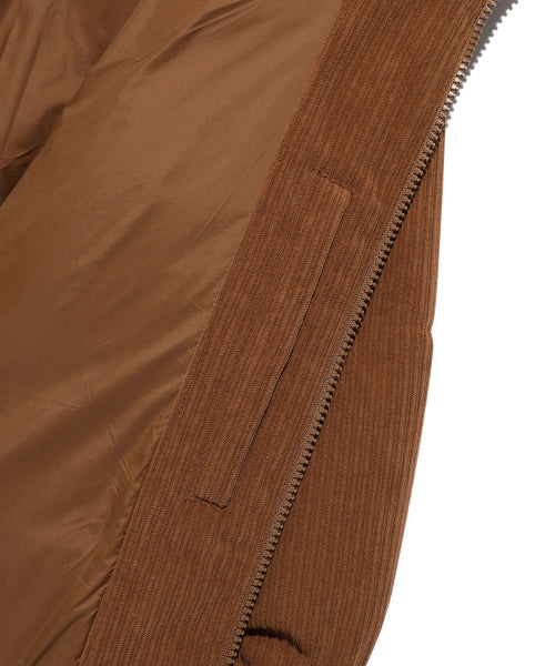 Corduroy down jumper brown