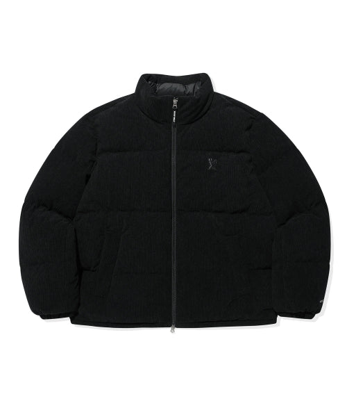 Corduroy down jumper black