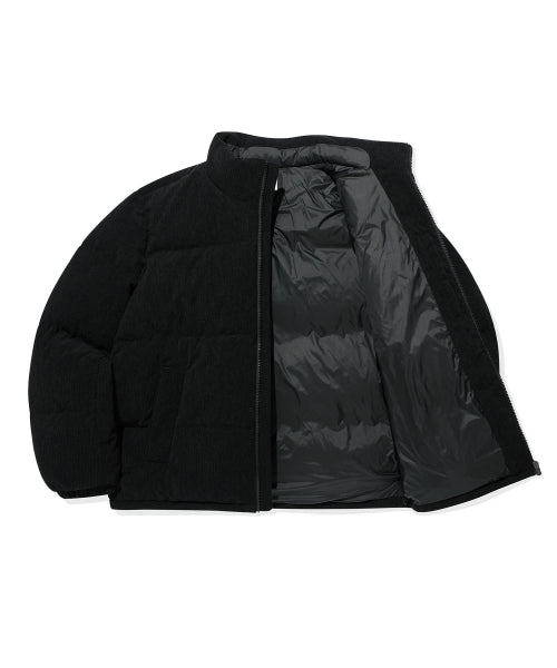 Corduroy down jumper black