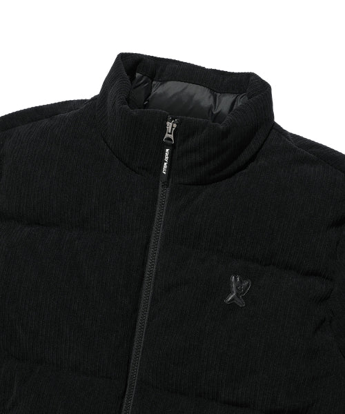 Corduroy down jumper black