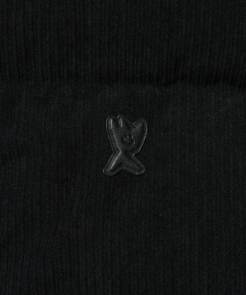 Corduroy down jumper black
