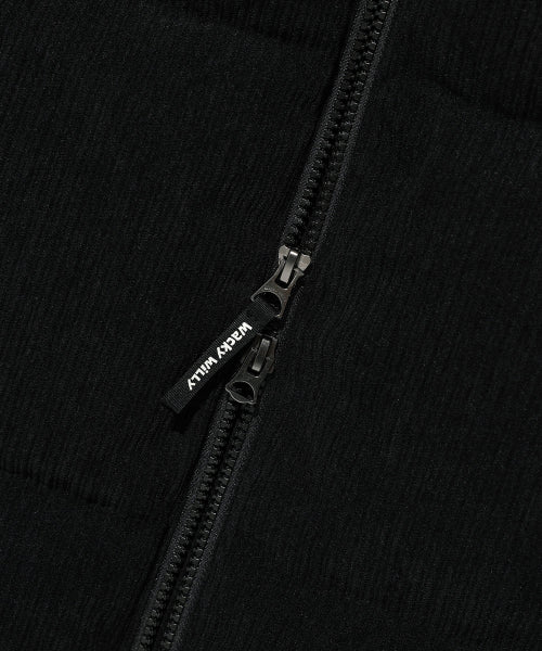 Corduroy down jumper black